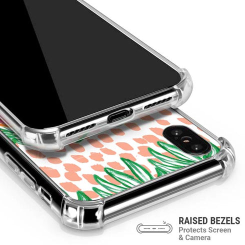 Bouffants and Broken Hearts Graphic Grapefruit iPhone XS Max Clear Case